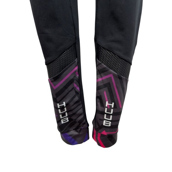 New Huub Core Thermal Cycling Bib Tights Leggings Black Mens Size Medium Padded - Picture 10 of 16